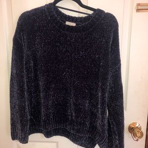 Navy chenille sweater